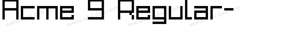 Acme 9 Regular字体转换